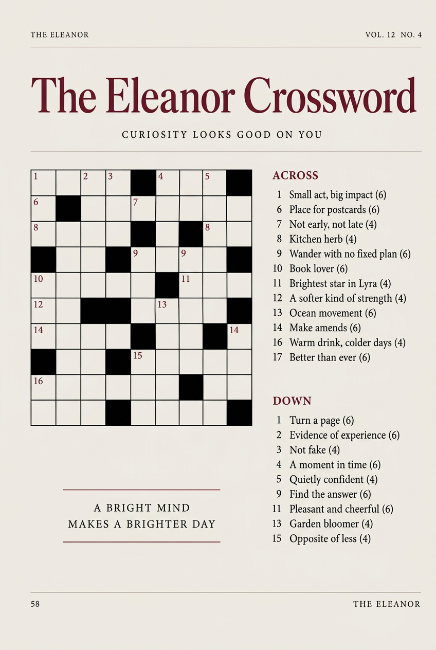 A crossword built from their life