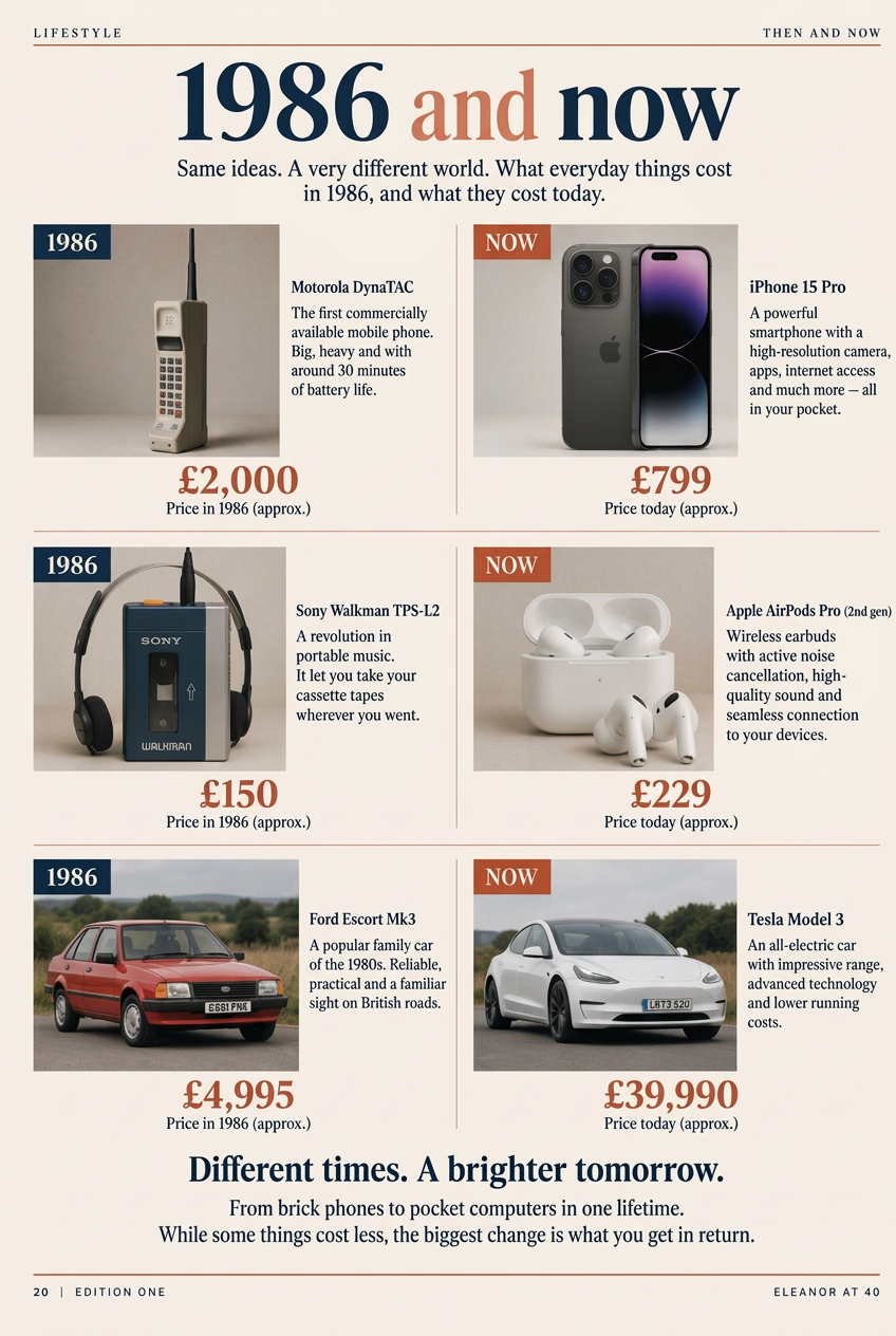 What things cost then, and now